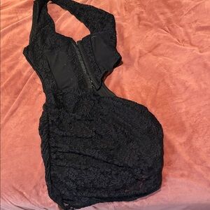 Fashion Nova Black Nylon Blend Top